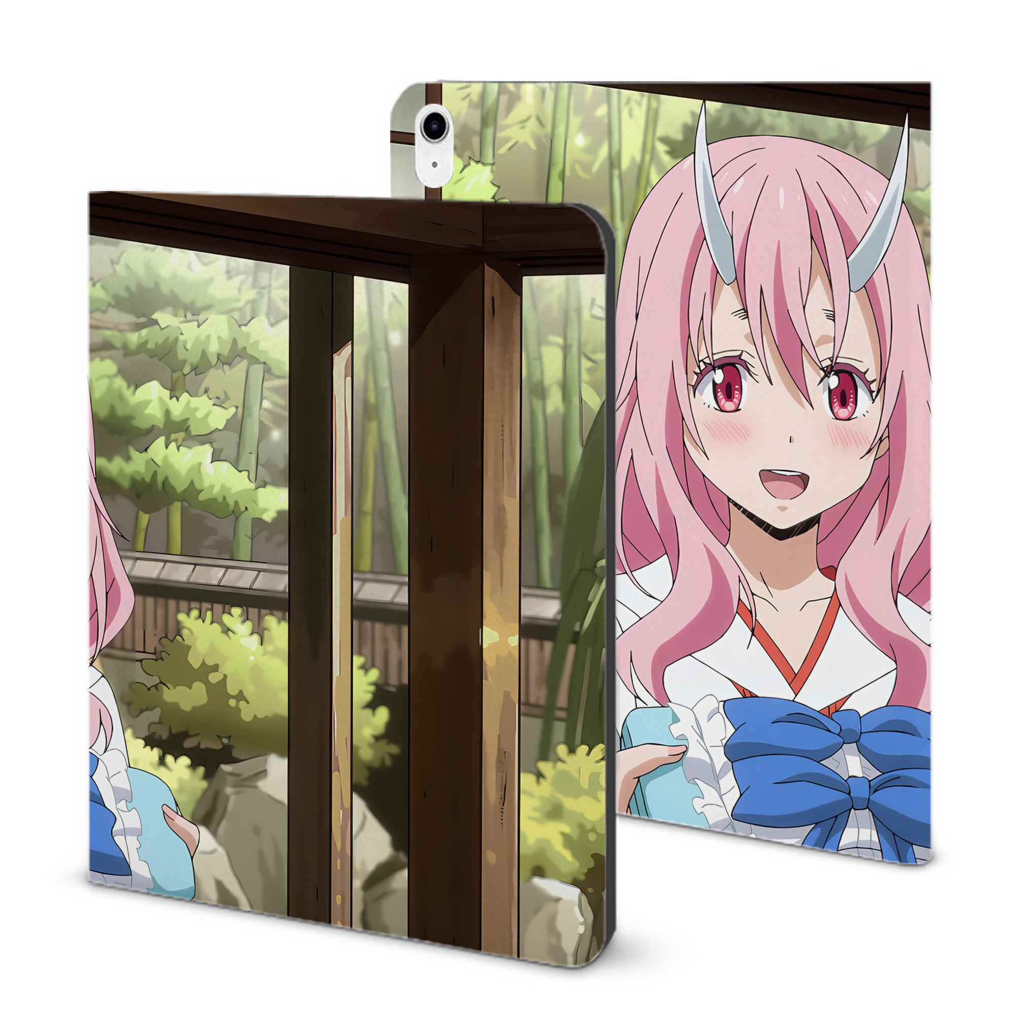 （画像用） 転スラ Regarding Reincarnated to Slime IPad ケース ブック型 PUレザー TPU 耐衝撃 軽量 薄型 ペン収納なし 全面保護 IPad 各モデル対応